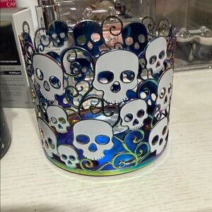 Colorful Skull Candle Holder